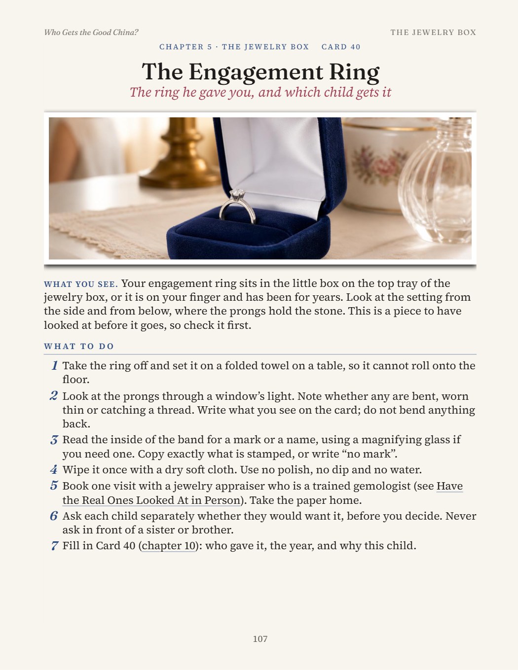Book page 107: The ring, and which child gets it